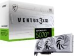 MSI NVIDIA GeForce RTX 5070 Ti 16GB GDDR7 VENTUS 3X PZ OC Edition PCI Express 5.0 SFF-Ready Graphics Card - Black/Sliver