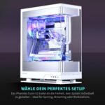Phanteks Evolv X2 Mid-Tower, E-ATX, ATX Gaming PC Case, Vertical Airflow Design, Tempered Glass Panels, Brushed Aluminum Interior, Integrated ARGB Lighting, Silver White - Image 5