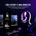 Corsair Void RGB Elite Wireless Gaming Headset – 7.1 Surround Sound – Omni-Directional Microphone – Microfiber Mesh Earpads – Up to 40ft Range – iCUE Compatible – PC, Mac, PS5, PS4 – Carbon - Image 2