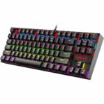 Redragon K552 Mechanical Gaming Keyboard, 87-Key Compact, LED Gaming Keyboard with Red Switches, Anti-Ghosting, Metal Frame for PC Gaming & Typing, Beginner-Friendly (Black)