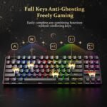 Redragon K552 Mechanical Gaming Keyboard, 87-Key Compact, LED Gaming Keyboard with Red Switches, Anti-Ghosting, Metal Frame for PC Gaming & Typing, Beginner-Friendly (Black) - Image 4