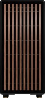 Fractal Design North Charcoal Black Tempered Glass Dark - Genuine Walnut Wood Front - Glass Side Panel - Two 140mm Aspect PWM Fans Included - Type C USB - ATX Airflow Mid Tower PC Gaming Case - Image 5