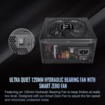 Thermaltake Toughpower GT 1200W; ATX 3.1; x2 Native PCIe 5.1 12V-2x6; Full Modular; Flat Cables; Color Matched Connectors; Japanese Main Capacitors; 80 Plus Gold; 140mm; Black; - Image 5