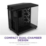 NZXT H6 Flow ATX Mid-Tower PC Case with Dual Chamber Black color - Image 6