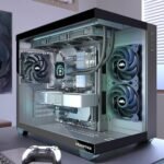 MUSETEX ATX PC Case Tempered Glass Mid Tower ATX Computer Case black