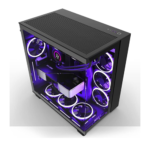 NZXT H9 Flow Tempered Glass ATX Mid-Tower Computer Case - Black