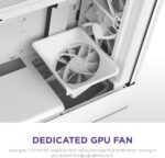 NZXT H5 Flow RGB Compact ATX Mid-Tower PC Gaming Case – High Airflow Perforated Front Panel – White - Image 6
