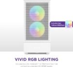 NZXT H5 Flow RGB Compact ATX Mid-Tower PC Gaming Case – High Airflow Perforated Front Panel – White - Image 7