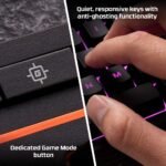 HyperX Alloy Core RGB – Membrane Gaming Keyboard, Comfortable Quiet Silent Keys with RGB LED Lighting Effects, Spill Resistant, Dedicated Media Keys, Compatible with Windows 10/8.1/8/7 – Black - Image 4