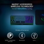 Razer BlackWidow V3 Mini HyperSpeed 65% Wireless Mechanical Gaming Keyboard: Yellow Mechanical Switches Linear & Silent - Phantom Pudding Keycaps - Chroma RGB - Up to 200 Hr Battery - Snap Tap - Image 6