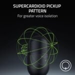Razer Seiren V3 Mini USB Microphone: Condenser Mic - Supercardioid Pickup Pattern - Tap-to-Mute Sensor with LED Indicator - Shock Absorber - Ultra Compact - PC, Discord, OBS Studio, XSplit - Black - Image 5