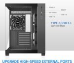 MUSETEX ATX PC Case Tempered Glass Mid Tower ATX Computer Case black - Image 6