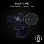 Razer Kiyo V2 X Streaming Webcam: 1440p 60 FPS - Auto Focus - Built-in Microphone - Wide Angle Lense - Integrated Privacy Shutter - Works with OBS, Xsplit, Streamlabs, Discord, Zoom, Teams - Black - Image 3