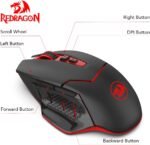 Redragon M690-1 Wireless Gaming Mouse with DPI Shifting, 2 Side Buttons, 2400 DPI, Ergonomic Design, 8 Buttons-Black - Image 4