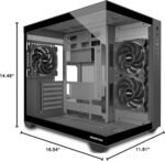 MUSETEX ATX PC Case Tempered Glass Mid Tower ATX Computer Case black - Image 2