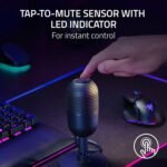 Razer Seiren V3 Mini USB Microphone: Condenser Mic - Supercardioid Pickup Pattern - Tap-to-Mute Sensor with LED Indicator - Shock Absorber - Ultra Compact - PC, Discord, OBS Studio, XSplit - Black - Image 4