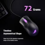 ASUS ROG Gladius III Core Wired Gaming Mouse – Right-Handed Ergonomic, 72g, 12K DPI, ROG Paracord, Push-Fit Switch Sockets/Hot-Swappable Switches, Gear Link Web-Based Configuration, PC/Mac Support - Image 5