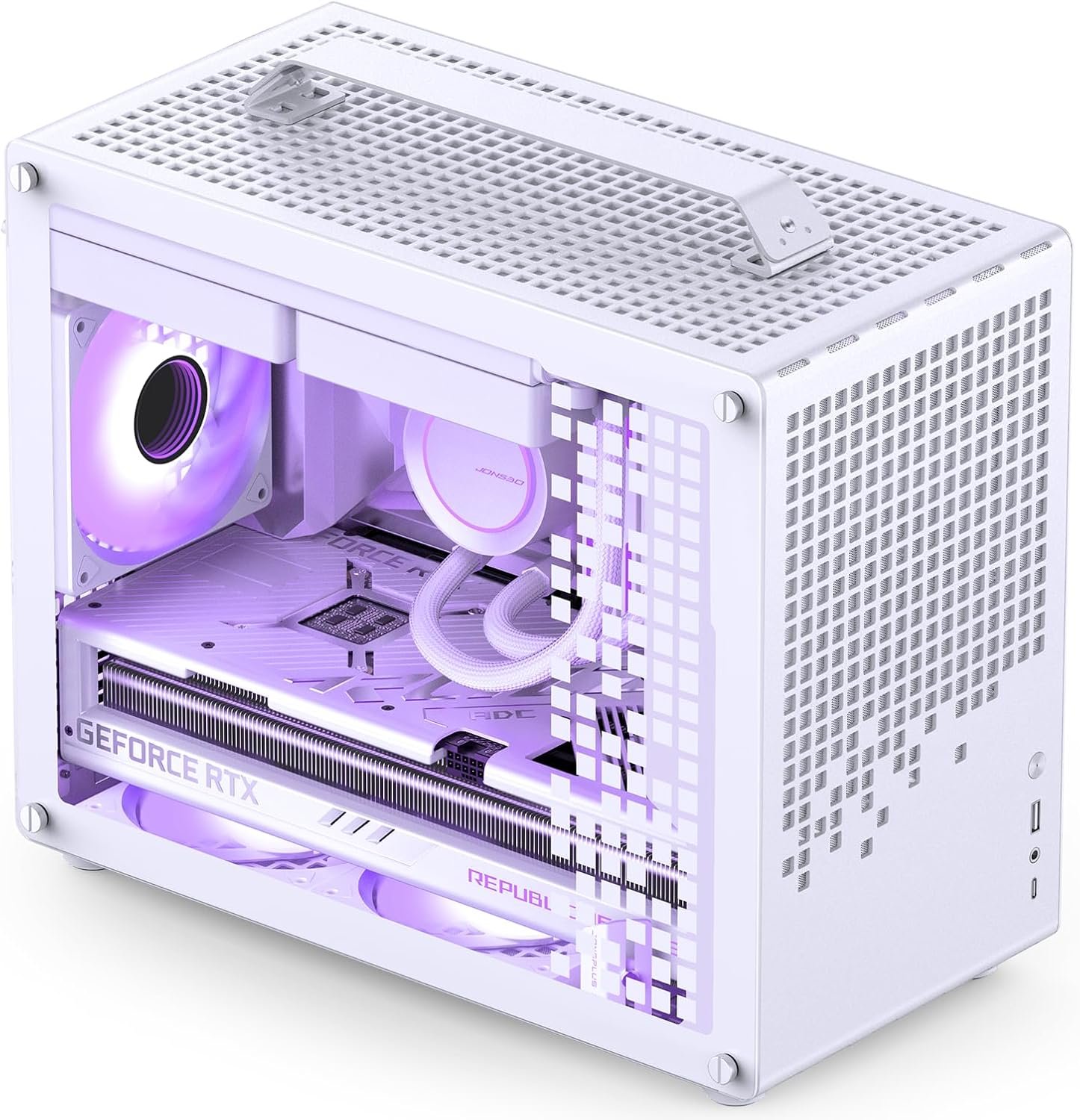 JONSBO JONSPLUS Z20 White Color Micro-ATX Mini Tower PC Case WHITE SMALL FORM FACTOR CASE HIGH END VIDEO EDITING SYSTEM - Image 1
