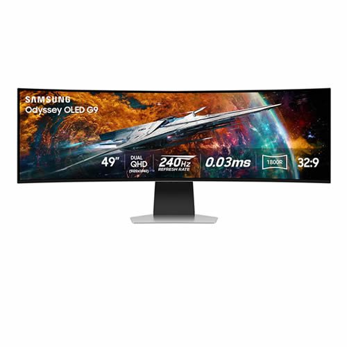 49inc Samsung 49" Odyssey OLED G9 (G95SC) DQHD 240Hz 0.03ms G-Sync Compatible Curved Smart Gaming new in Store Model - Image 1