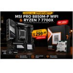 Bundle Ryzen 7 7700x CPU + MSI Pro B850M-P Wifi Combo Bundle