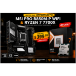 Bundle Ryzen 7 7700x CPU + MSI Pro B850M-P Wifi Combo Bundle