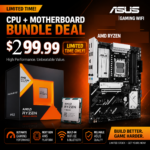 Bundle Ryzen 5 7600x3D CPU + ASUS B850M-E WIFI TUF GAMING Combo Bundle