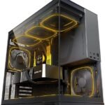 Geometric Future M5 Tempered Glass Mid Tower, E-ATX/ATX Gaming Case Black