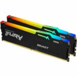 Kingston FURY Beast RGB 32GB (2x16GB) 6000MT/s DDR5 CL36 Desktop Memory | AMD EXPO
