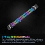 Thermaltake Tt Mod ARGB 8-Pin Cable; Illuminated Cable Extension; 345mm Length; 5V 3-Pin ARGB; 2x8-Pin Connectors; - Image 4