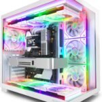 MUSETEX Y6 ATX Mid Tower Computer Case, White