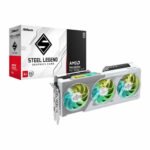 ASRock AMD Radeon RX 9060 XT Steel Legend Overclocked Triple Fan 8GB GDDR6 PCIe 5.0 Graphics Card