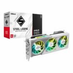 ASRock AMD Radeon RX 9070 Steel Legend Overclocked Triple Fan 16GB GDDR6 PCIe 4.0 Graphics Card