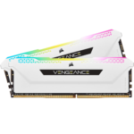 CORSAIR - Vengeance RGB 16GB (2 x 8GB) 288-Pin PC RAM DDR5 6000 (PC5 48000) Desktop Memory Model CMH16GX5M2N6000Z36W