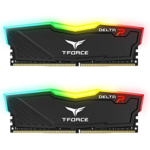 TEAMGROUP Team T-Force Delta RGB DDR4 Gaming Memory, 2 x 8 GB, 3200 Mhz, 288 Pin DIMM, Black