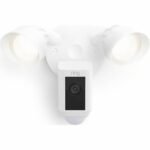 Ring Floodlight Cam Wired Plus, Outdoor Home or Business Security with Motion-Activated 1080p HD Video and Floodlights, White