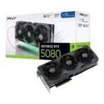 PNY NVIDIA GeForce RTX 5080 Overclocked Triple Fan 16GB GDDR7 PCIe 5.0 Graphics Card - Image 2