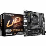 GIGABYTE B550M DS3H AC R2 AMD AM4 mATX Motherboard, Supports Ryzen 5000/4000/3000 Series Processors, DDR4, 5+3 Power Phase, 2X M.2, PCIe 4.0, WIFI5, GbE LAN, PCIe EZ-Latch, WiFi EZ Plug, RGB Fusion