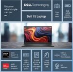 Dell 15 Laptop DC15255 - 15.6-inch FHD Touchscreen, AMD Ryzen 5-7530U, 16GB RAM, 256GB M.2 SSD, Black - Image 3